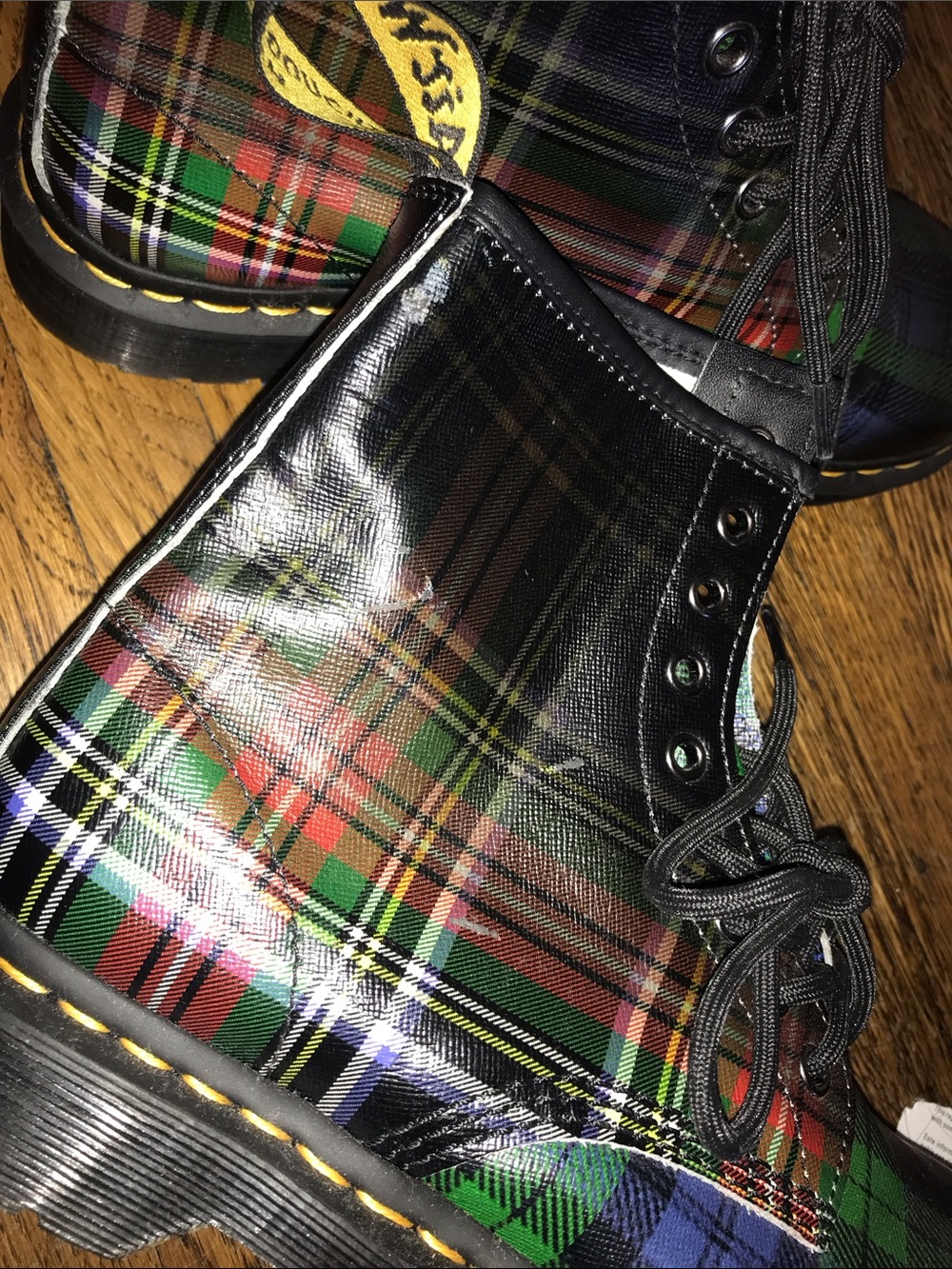Doc Martens Tartan 1460 Boots / 8 US Ladies, 39 EU - Picture 9 of 11